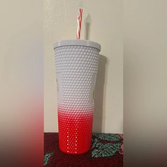 Grinch Ombré Tumbler Red and White Holiday Tumbler - Picture 3 of 5